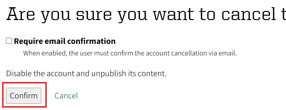 cancel account